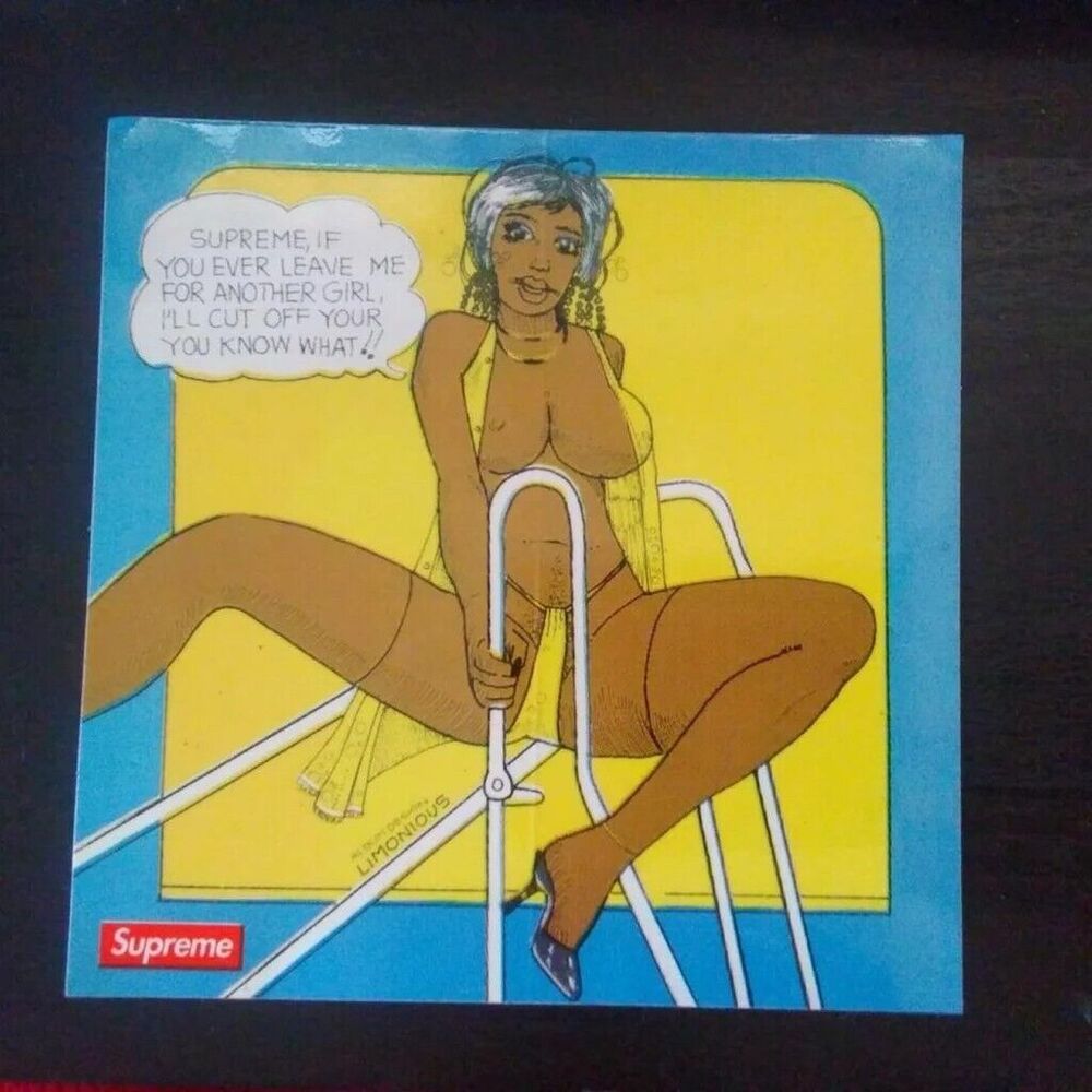 Supreme Limonious Girl Sticker - SS17 Season - 100% Authentic - Supreme Bog Logo